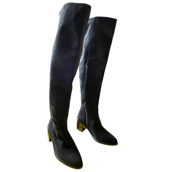 Seychelles Over-The-Knee Black Block Heel Boots Shoes Size 7.5 NEW - Picture 3 of 9